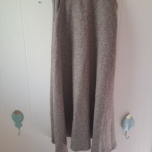 Women's Neutral Knit Maxi Skirt - Taupe Heather